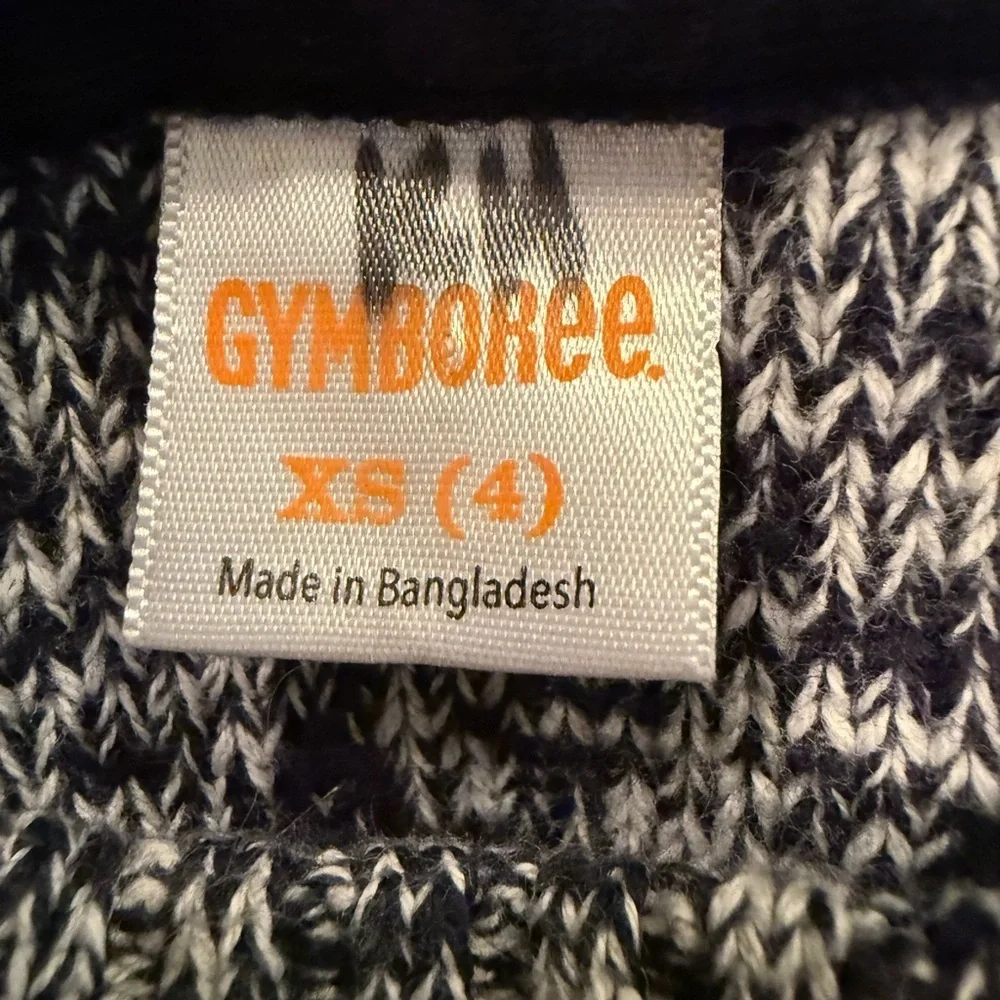 Gymboree Blue and White Striped Sweater with Teal Accent